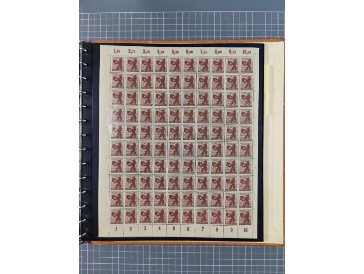 1945/49, meist postfrische gestempelte Sammlung mit einigen signiert Werten bei den Farben und Postmeister-Zähnungen, dabei u