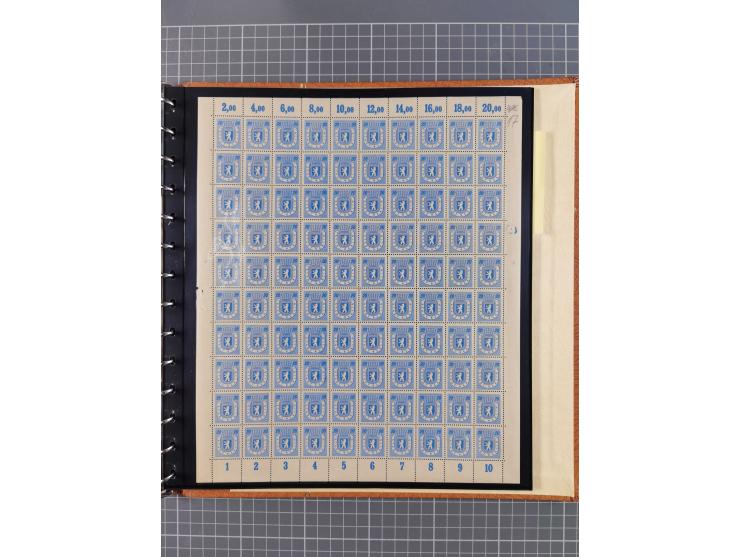 1945/49, meist postfrische gestempelte Sammlung mit einigen signiert Werten bei den Farben und Postmeister-Zähnungen, dabei u