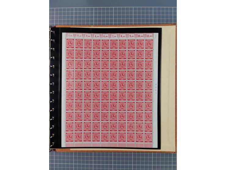 1945/49, meist postfrische gestempelte Sammlung mit einigen signiert Werten bei den Farben und Postmeister-Zähnungen, dabei u