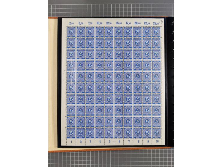 1945/49, meist postfrische gestempelte Sammlung mit einigen signiert Werten bei den Farben und Postmeister-Zähnungen, dabei u