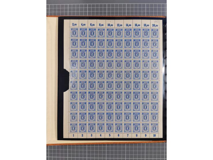 1945/49, meist postfrische gestempelte Sammlung mit einigen signiert Werten bei den Farben und Postmeister-Zähnungen, dabei u