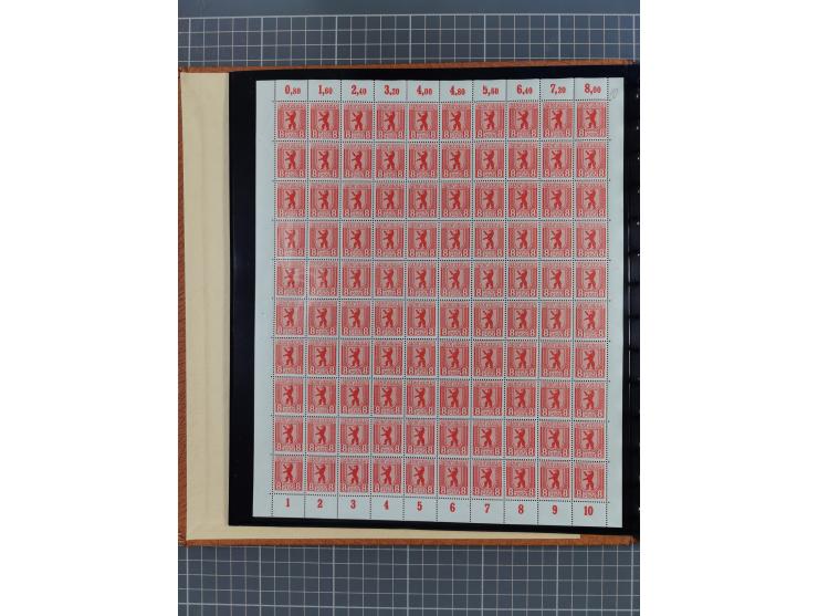 1945/49, meist postfrische gestempelte Sammlung mit einigen signiert Werten bei den Farben und Postmeister-Zähnungen, dabei u