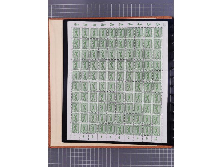 1945/49, meist postfrische gestempelte Sammlung mit einigen signiert Werten bei den Farben und Postmeister-Zähnungen, dabei u