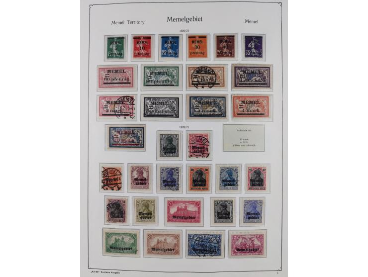 1920/23, ungebrauchte und gestempelte Sammlung mit kpl. Ausgaben, sauber auf Vordruckseiten