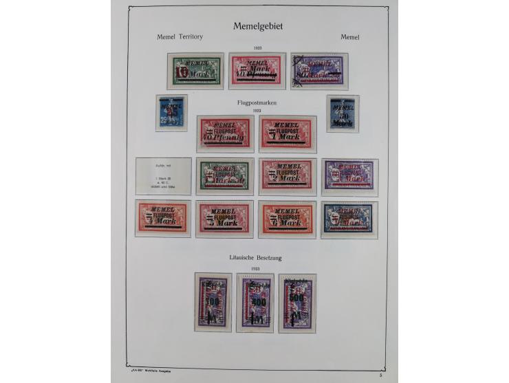 1920/23, ungebrauchte und gestempelte Sammlung mit kpl. Ausgaben, sauber auf Vordruckseiten