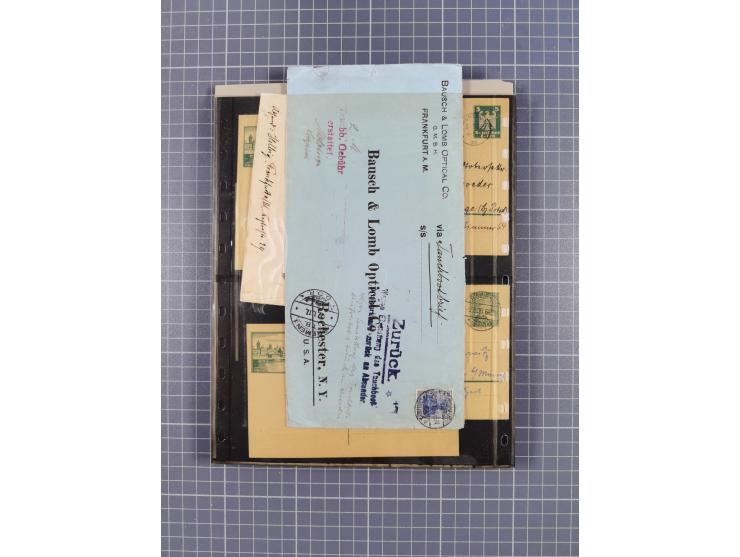 Frankfurt: 1900/89, interessante Sammlung von Bild-Ganzsachen und Ganzsachen mit Zudrucken aus Frankfurt, ungebraucht und geb