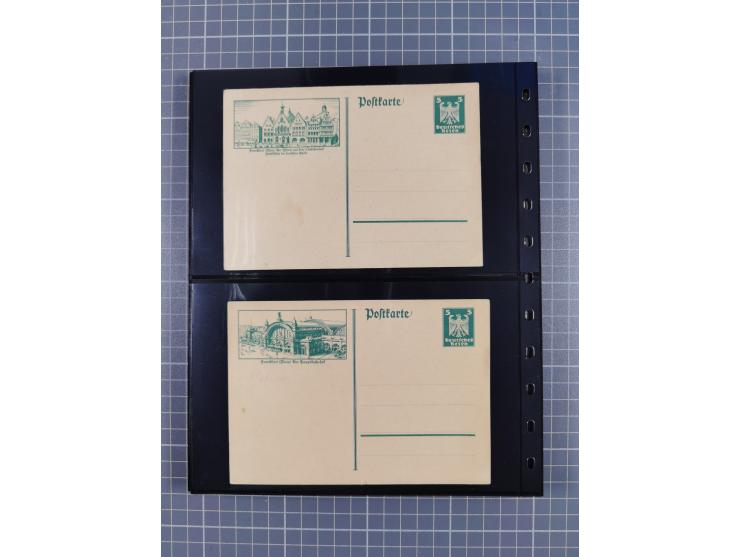 Frankfurt: 1900/89, interessante Sammlung von Bild-Ganzsachen und Ganzsachen mit Zudrucken aus Frankfurt, ungebraucht und geb