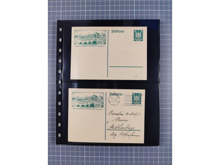 Frankfurt: 1900/89, interessante Sammlung von Bild-Ganzsachen und Ganzsachen mit Zudrucken aus Frankfurt, ungebraucht und geb