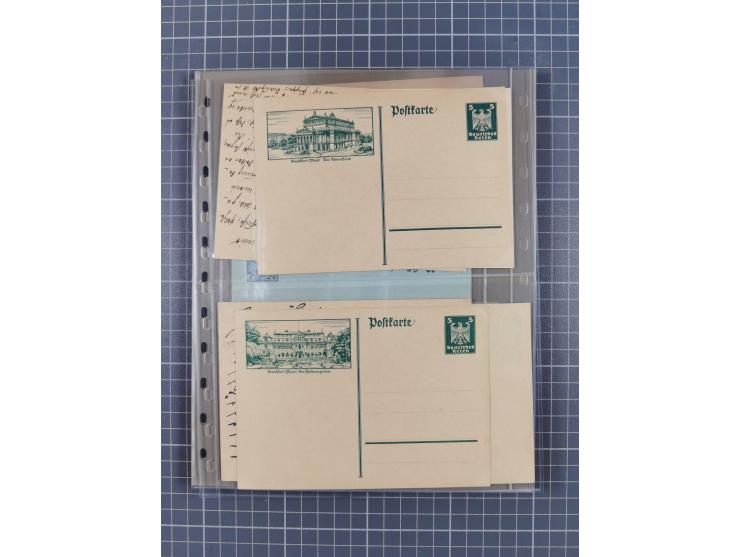 Frankfurt: 1900/89, interessante Sammlung von Bild-Ganzsachen und Ganzsachen mit Zudrucken aus Frankfurt, ungebraucht und geb