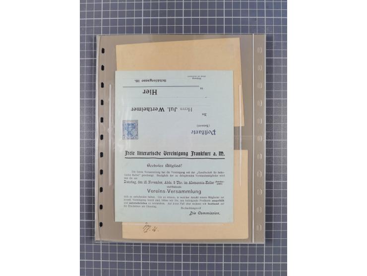 Frankfurt: 1900/89, interessante Sammlung von Bild-Ganzsachen und Ganzsachen mit Zudrucken aus Frankfurt, ungebraucht und geb