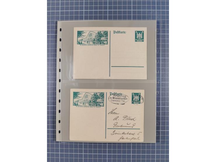 Frankfurt: 1900/89, interessante Sammlung von Bild-Ganzsachen und Ganzsachen mit Zudrucken aus Frankfurt, ungebraucht und geb