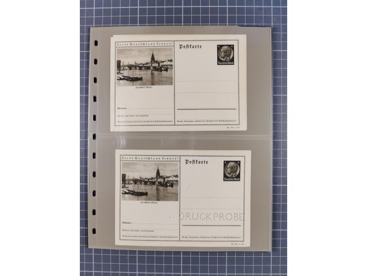 Frankfurt: 1900/89, interessante Sammlung von Bild-Ganzsachen und Ganzsachen mit Zudrucken aus Frankfurt, ungebraucht und geb