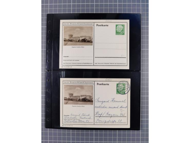 Frankfurt: 1900/89, interessante Sammlung von Bild-Ganzsachen und Ganzsachen mit Zudrucken aus Frankfurt, ungebraucht und geb