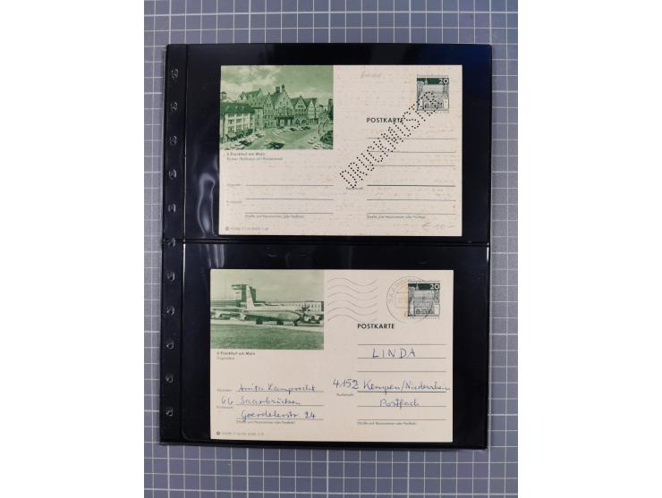 Frankfurt: 1900/89, interessante Sammlung von Bild-Ganzsachen und Ganzsachen mit Zudrucken aus Frankfurt, ungebraucht und geb