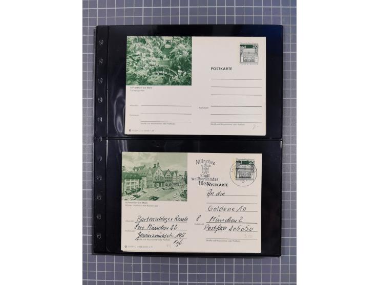 Frankfurt: 1900/89, interessante Sammlung von Bild-Ganzsachen und Ganzsachen mit Zudrucken aus Frankfurt, ungebraucht und geb