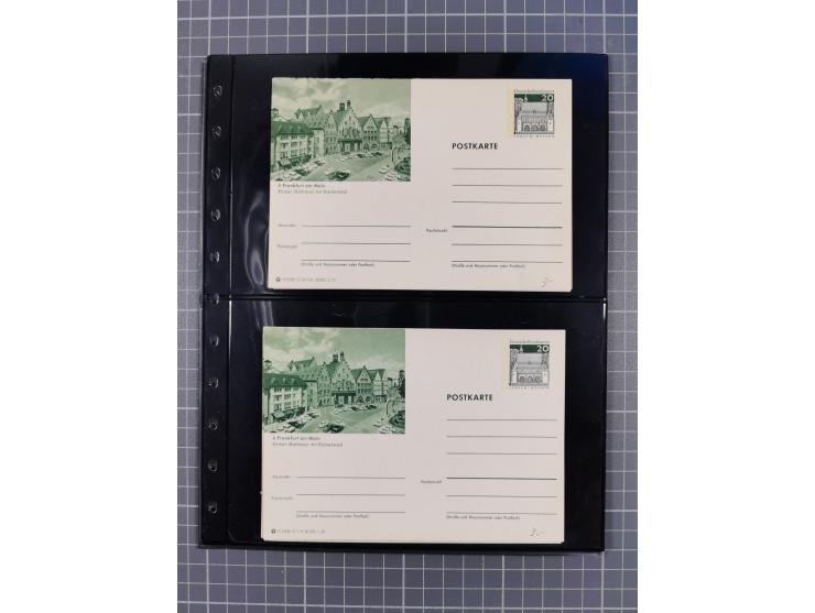 Frankfurt: 1900/89, interessante Sammlung von Bild-Ganzsachen und Ganzsachen mit Zudrucken aus Frankfurt, ungebraucht und geb