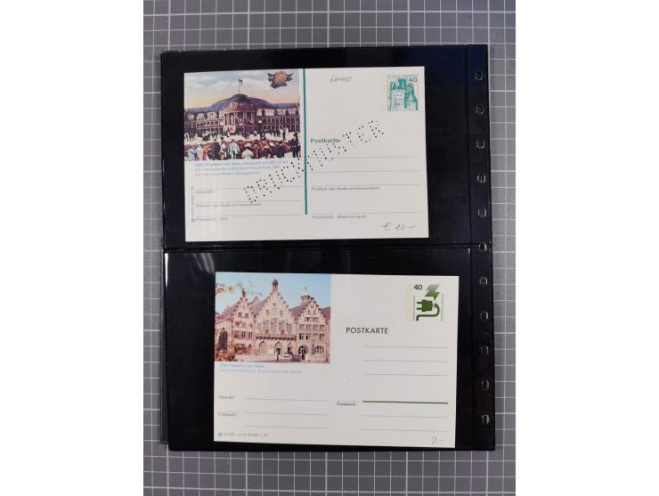 Frankfurt: 1900/89, interessante Sammlung von Bild-Ganzsachen und Ganzsachen mit Zudrucken aus Frankfurt, ungebraucht und geb