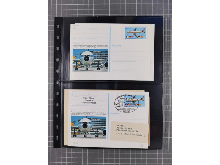 Frankfurt: 1900/89, interessante Sammlung von Bild-Ganzsachen und Ganzsachen mit Zudrucken aus Frankfurt, ungebraucht und geb