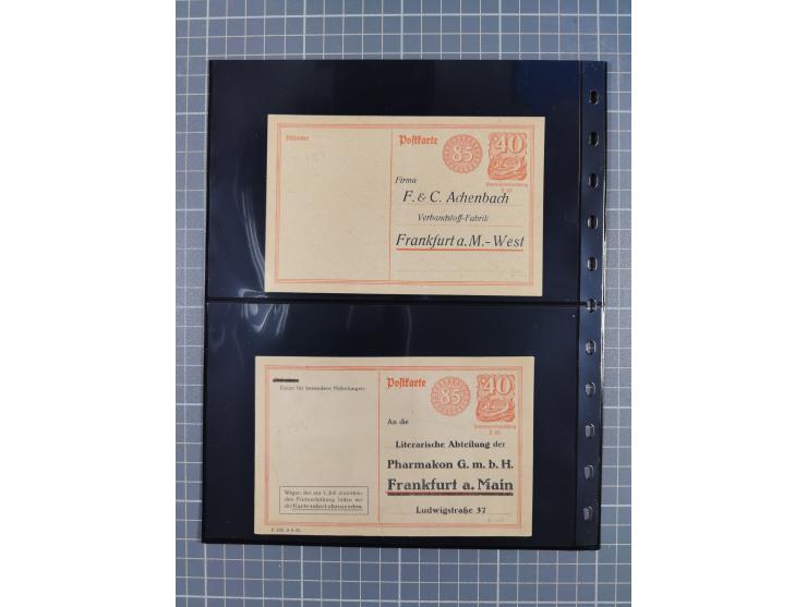 Frankfurt: 1900/89, interessante Sammlung von Bild-Ganzsachen und Ganzsachen mit Zudrucken aus Frankfurt, ungebraucht und geb