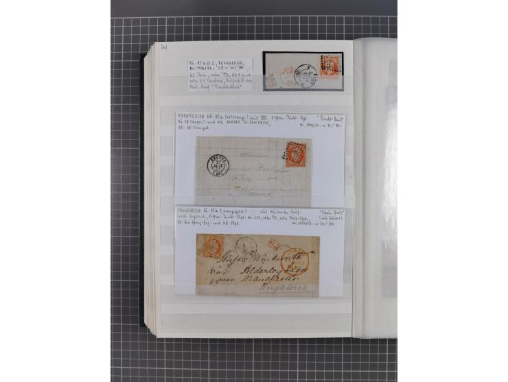 1800/1980(ca.), reichhaltige gestempelte Partie mit Marken und vielen Briefen (meist bis 1900) in 7 Steckbüchern und 2 Ordner