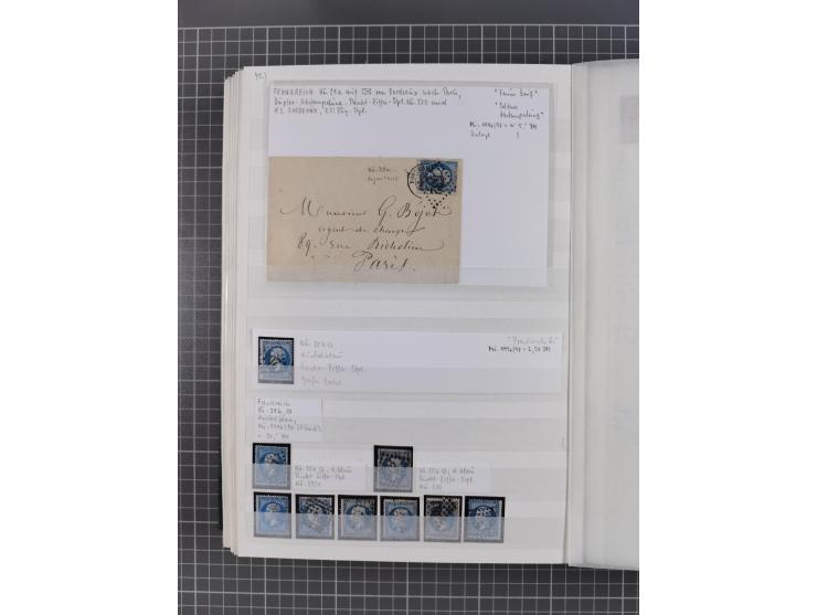 1800/1980(ca.), reichhaltige gestempelte Partie mit Marken und vielen Briefen (meist bis 1900) in 7 Steckbüchern und 2 Ordner