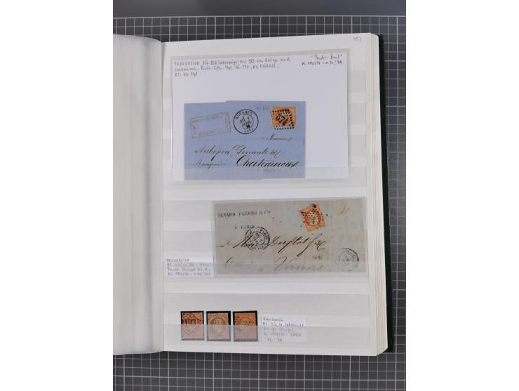 1800/1980(ca.), reichhaltige gestempelte Partie mit Marken und vielen Briefen (meist bis 1900) in 7 Steckbüchern und 2 Ordner