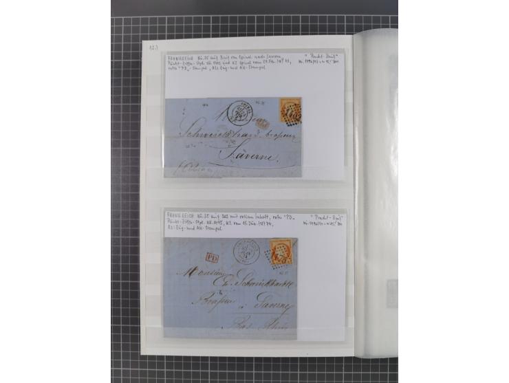 1800/1980(ca.), reichhaltige gestempelte Partie mit Marken und vielen Briefen (meist bis 1900) in 7 Steckbüchern und 2 Ordner