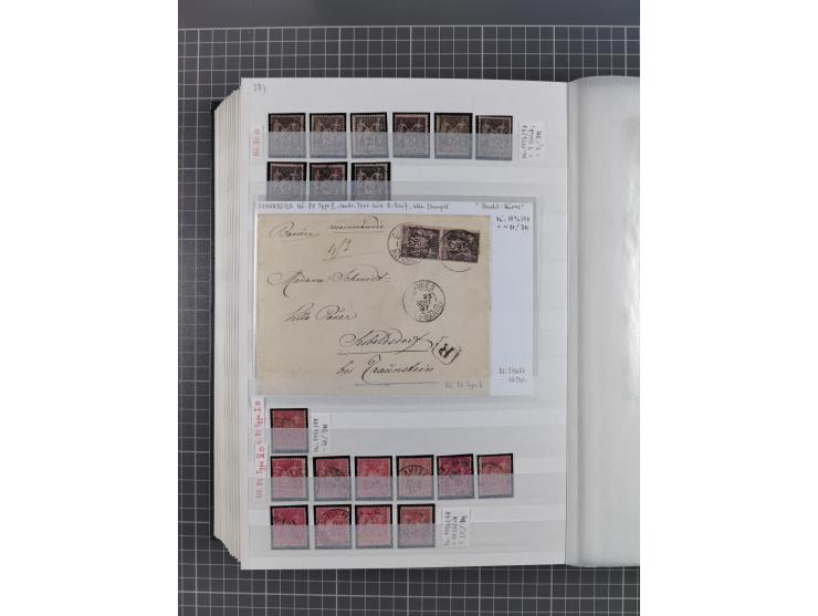 1800/1980(ca.), reichhaltige gestempelte Partie mit Marken und vielen Briefen (meist bis 1900) in 7 Steckbüchern und 2 Ordner