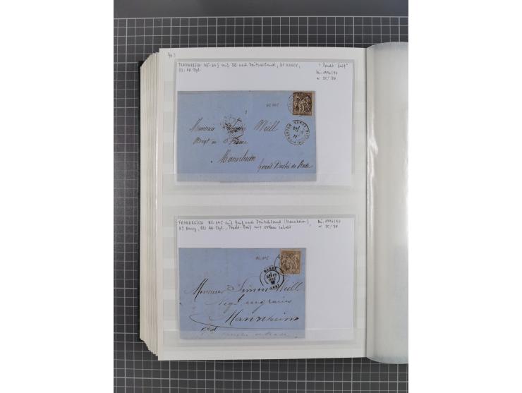 1800/1980(ca.), reichhaltige gestempelte Partie mit Marken und vielen Briefen (meist bis 1900) in 7 Steckbüchern und 2 Ordner