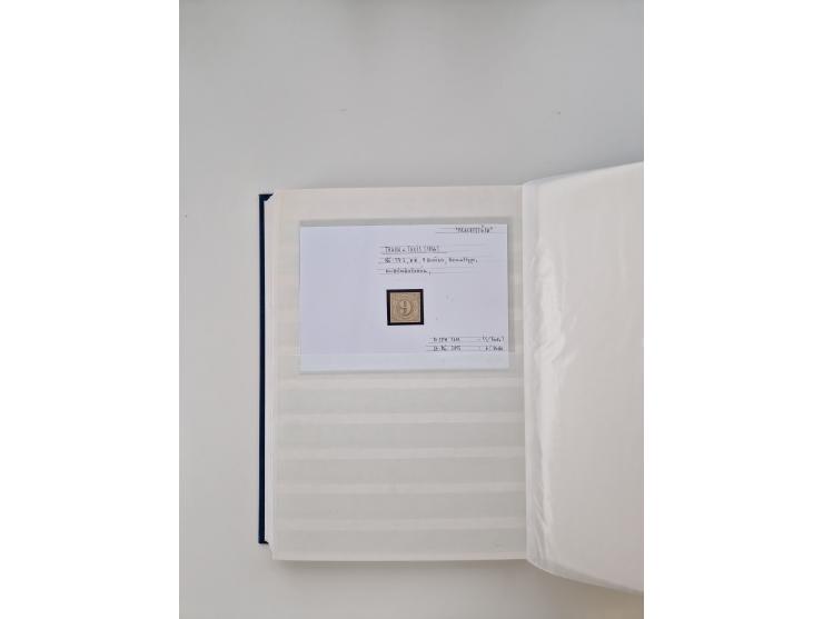 Baden bis Taxis, ungebrauchte und gestempelte Sammlungsbestand, jedes Stück mit ausführlicher Beschriftung auf Karten montier