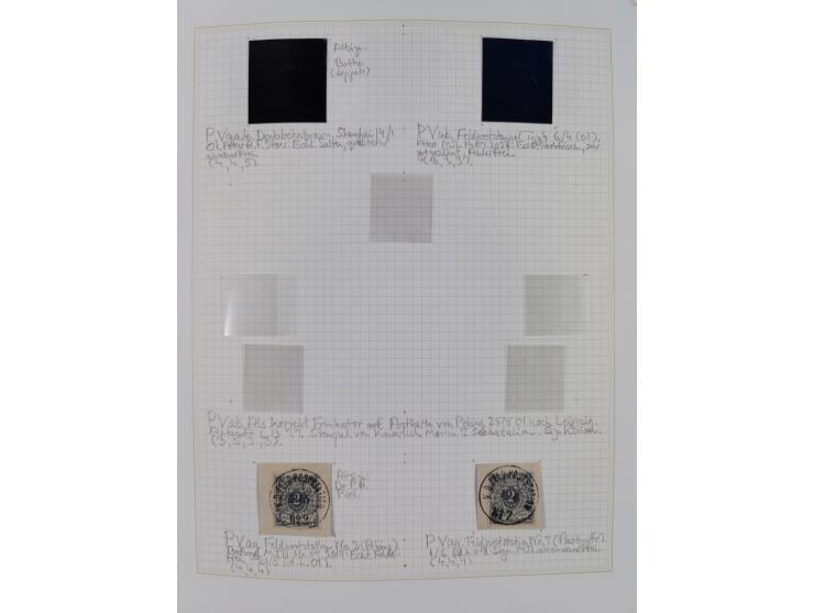 China und Kiautschou, schöne gestempelte Sammlung, jeweils mit Vorläufer-Teil, China mit u.a. Handstempel 5 Pfg. (2x), intere