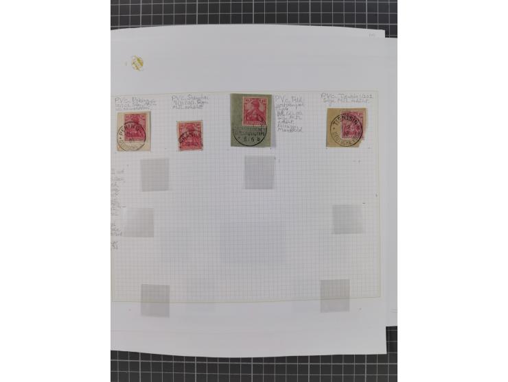 China und Kiautschou, schöne gestempelte Sammlung, jeweils mit Vorläufer-Teil, China mit u.a. Handstempel 5 Pfg. (2x), intere