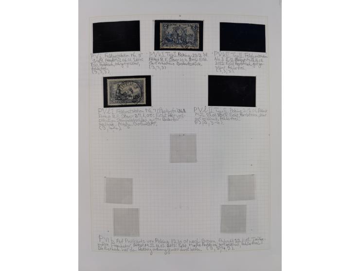 China und Kiautschou, schöne gestempelte Sammlung, jeweils mit Vorläufer-Teil, China mit u.a. Handstempel 5 Pfg. (2x), intere