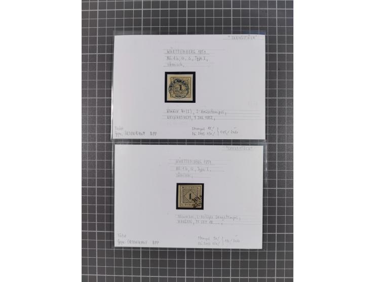 1820/1923, ungebrauchter und meist gestempelter, umfangreicher Sammlungsbestand von Marken und Briefen, jedes Stück mit ausfü