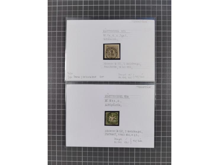 1820/1923, ungebrauchter und meist gestempelter, umfangreicher Sammlungsbestand von Marken und Briefen, jedes Stück mit ausfü