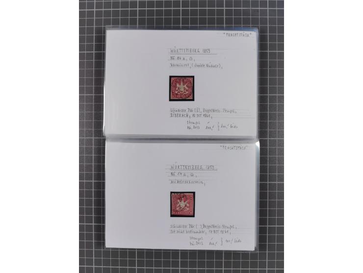 1820/1923, ungebrauchter und meist gestempelter, umfangreicher Sammlungsbestand von Marken und Briefen, jedes Stück mit ausfü