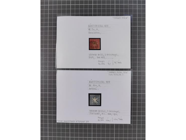 1820/1923, ungebrauchter und meist gestempelter, umfangreicher Sammlungsbestand von Marken und Briefen, jedes Stück mit ausfü