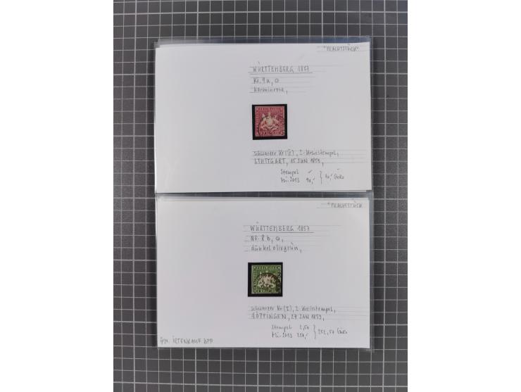 1820/1923, ungebrauchter und meist gestempelter, umfangreicher Sammlungsbestand von Marken und Briefen, jedes Stück mit ausfü