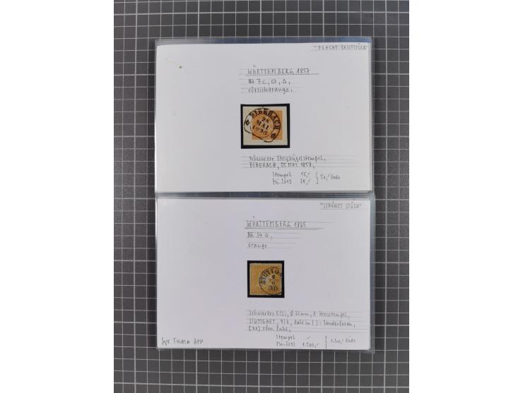 1820/1923, ungebrauchter und meist gestempelter, umfangreicher Sammlungsbestand von Marken und Briefen, jedes Stück mit ausfü