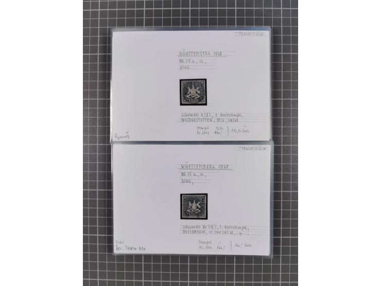 1820/1923, ungebrauchter und meist gestempelter, umfangreicher Sammlungsbestand von Marken und Briefen, jedes Stück mit ausfü