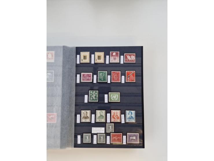 1920/2001, postfrischer, ungebrauchte und gestempelter Bestand in 8 großen Kartons, dabei Sammlungen Bund mit Posthorn, Berli