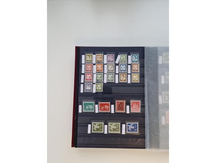 1920/2001, postfrischer, ungebrauchte und gestempelter Bestand in 8 großen Kartons, dabei Sammlungen Bund mit Posthorn, Berli