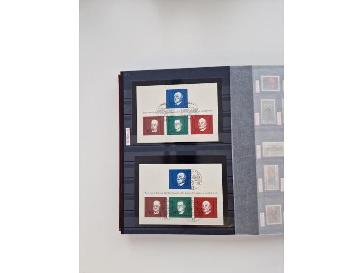 1920/2001, postfrischer, ungebrauchte und gestempelter Bestand in 8 großen Kartons, dabei Sammlungen Bund mit Posthorn, Berli