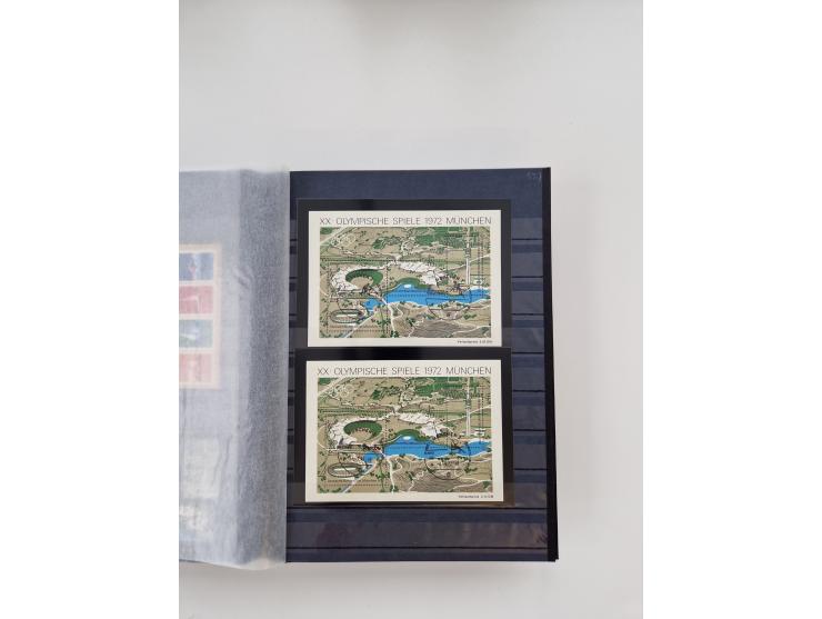 1920/2001, postfrischer, ungebrauchte und gestempelter Bestand in 8 großen Kartons, dabei Sammlungen Bund mit Posthorn, Berli