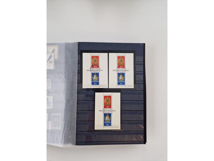 1920/2001, postfrischer, ungebrauchte und gestempelter Bestand in 8 großen Kartons, dabei Sammlungen Bund mit Posthorn, Berli