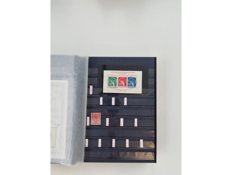1920/2001, postfrischer, ungebrauchte und gestempelter Bestand in 8 großen Kartons, dabei Sammlungen Bund mit Posthorn, Berli