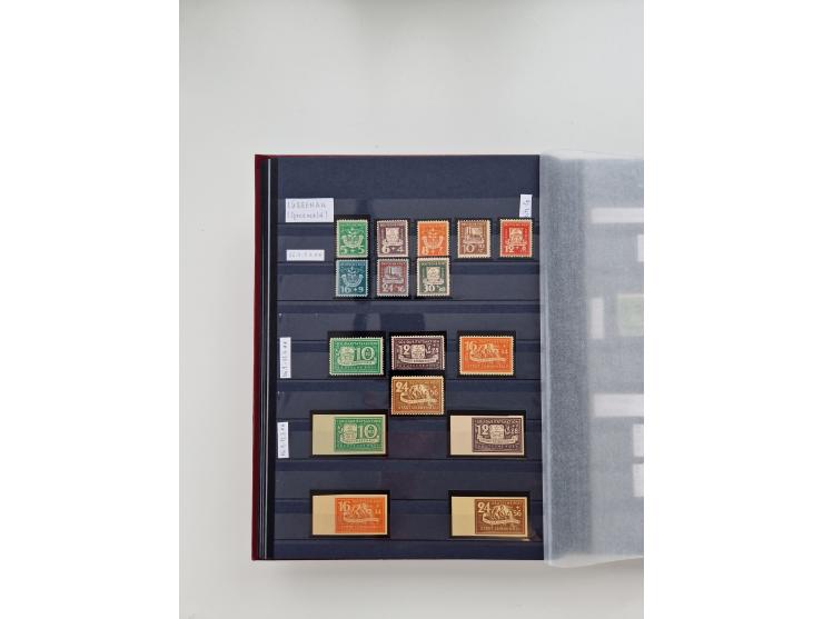 1920/2001, postfrischer, ungebrauchte und gestempelter Bestand in 8 großen Kartons, dabei Sammlungen Bund mit Posthorn, Berli