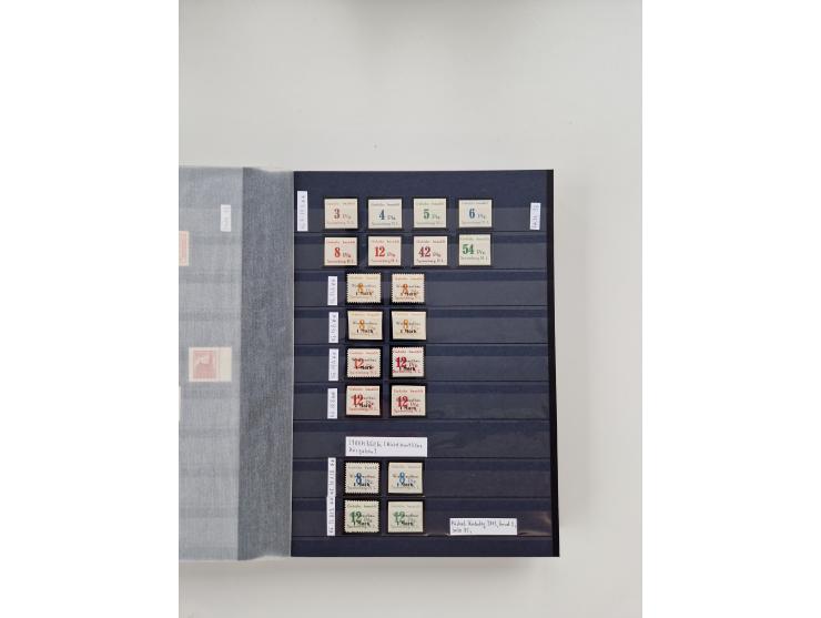 1920/2001, postfrischer, ungebrauchte und gestempelter Bestand in 8 großen Kartons, dabei Sammlungen Bund mit Posthorn, Berli