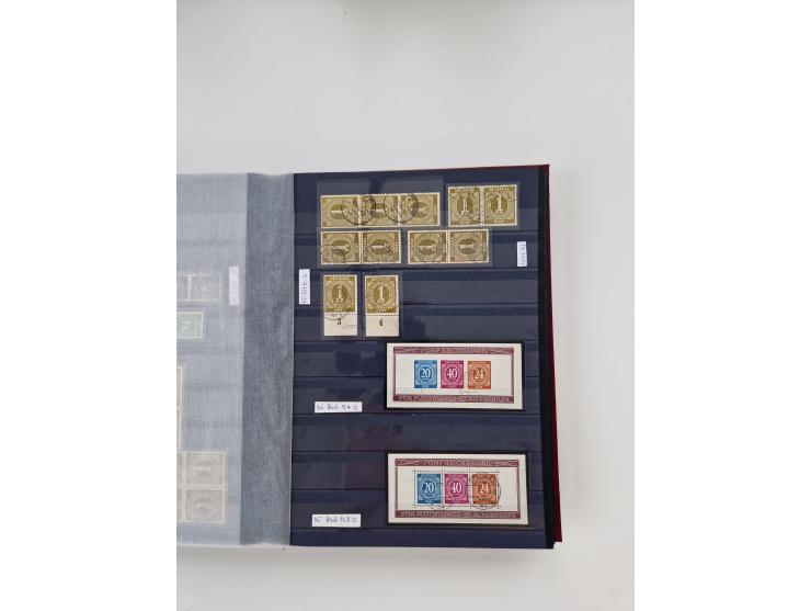 1920/2001, postfrischer, ungebrauchte und gestempelter Bestand in 8 großen Kartons, dabei Sammlungen Bund mit Posthorn, Berli