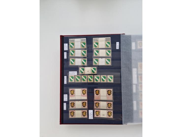 1920/2001, postfrischer, ungebrauchte und gestempelter Bestand in 8 großen Kartons, dabei Sammlungen Bund mit Posthorn, Berli